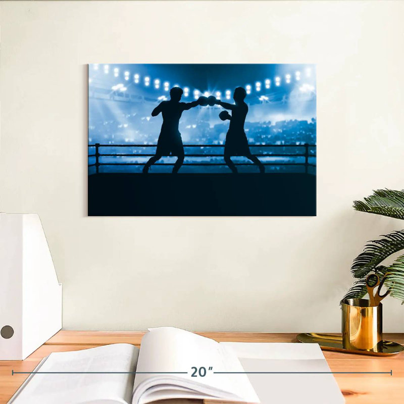 Silhouette de boxeur Sireci, H 8 po x l 12 po