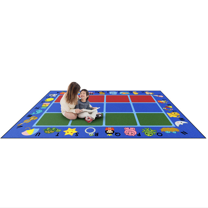 Educational Alphabet Phonics Area Rug, Rectangle 5'4" x 7'8"