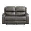Canapé Love Power Seating en placage de bois, style transitionnel, ensemble de 2, gris-771960412-771960419