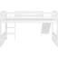 White Twin Loft Bed With , Create Play Space Solid Wood Frame Size For A Relaxing Bedroom Atmosphere
