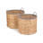 Wicker Round Rope Border 2 Piece Basket Set