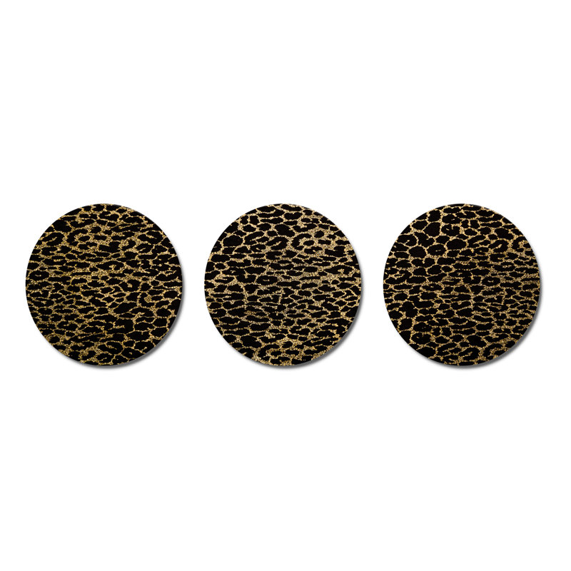 «Leopard Fur, Safari V», ensemble de 3 impressions