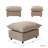 Moncada Upholstered Modern Linen Fabric Ottoman-121000767