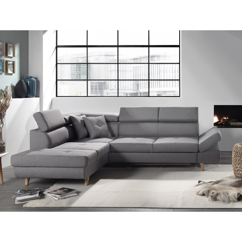 5 Seater Sofa Bed, Left Hand Facing, Light Grey