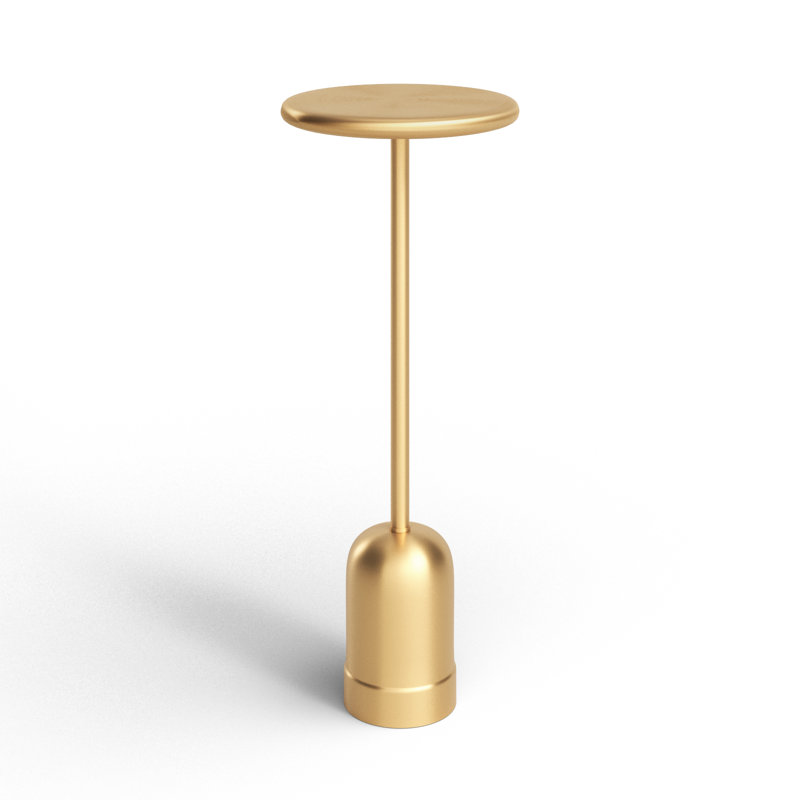 Hendrick Mai Pedestal End Table, Gold