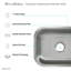Toulouse Stainless Steel 23" x 18" Undermount Kitchen Sink