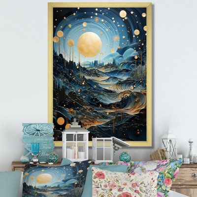 " Gold Blue Uranus Moonlight Mirage II "