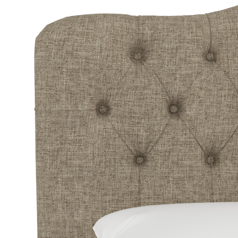 Tête de lit tapissier Nappi, Lin naturel texturé Zuma, Double