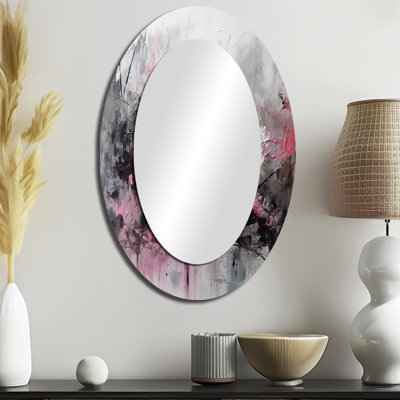 Miroir mural Evolving Shapes In Pink Marble III - Rose