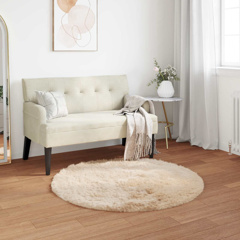 Solid Colour Standard Area Rug, Round 120 cm