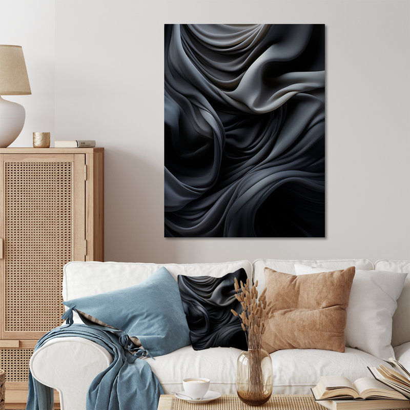 Gris, apaisant, ombres II, art mural abstrait en métal, H 20 po x l 12 po x P 1 po