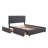 Queen Size Tufted Platform Bed With Drawers And Tr Upholstered Platform Storage Bed-75165449