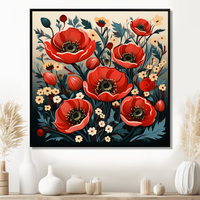 Swanage - coquelicot, art mural