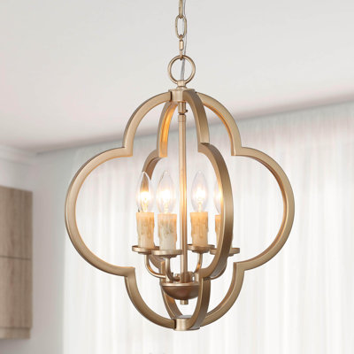 Rosdorf Park Akeeb Dimmable Gold Candle Style Globe Chandelier ...