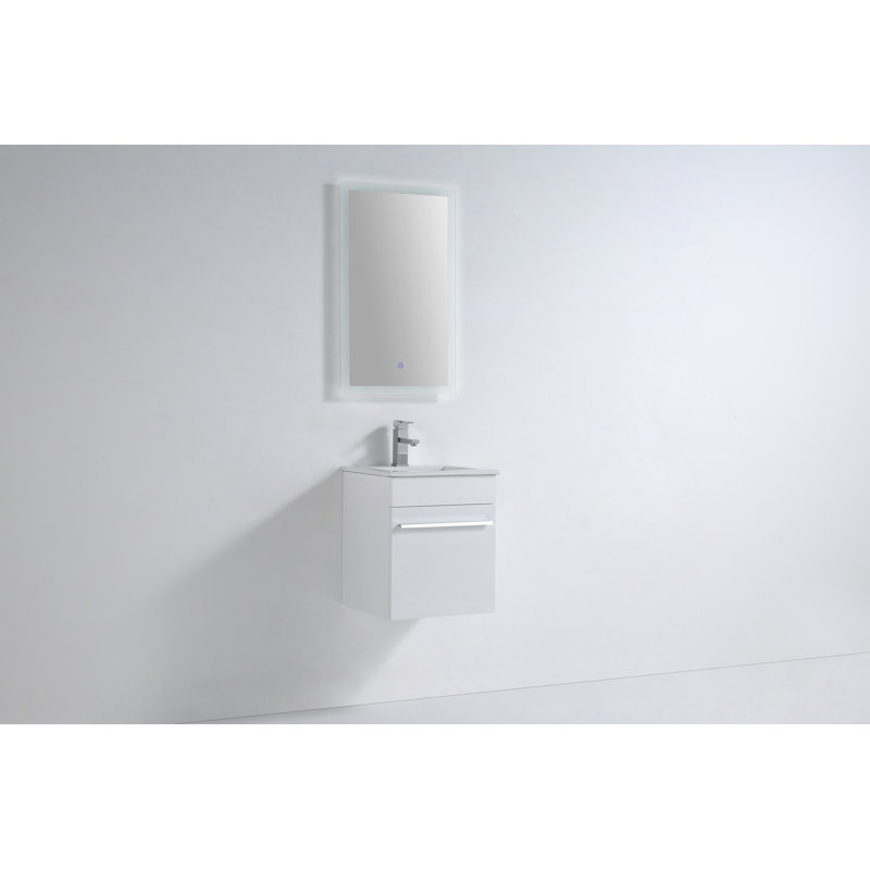 Ensemble de meuble-lavabo simple 17 po mural