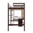 Loft Bed With Desk, Loft Bed With 2 Tier Drawers Cabinet And Writing Board, 2 Built-In Ladders-806988001-806988004