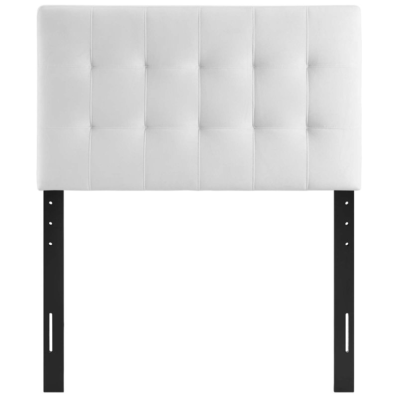 Copper Grove Worishofen Velvet Headboard by Modway, White, Twin