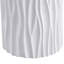 Table d'appoint extérieure moderne blanche avec un design cannelé ondulé - ronde de 15,75 po, H 21,97 po, matériau MGO, capacité de 66 lb, sans assemblage pour patio, jardin ou balcon