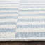 Tapis rayé ivoire / bleu clair tissé à la main Ilona-25415063