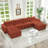 Modern Modular Sofa With Lazy Lounge Chair-1548305413