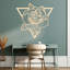 Décoration murale triangulaire avec rose - ACM-1901564441-1901564447