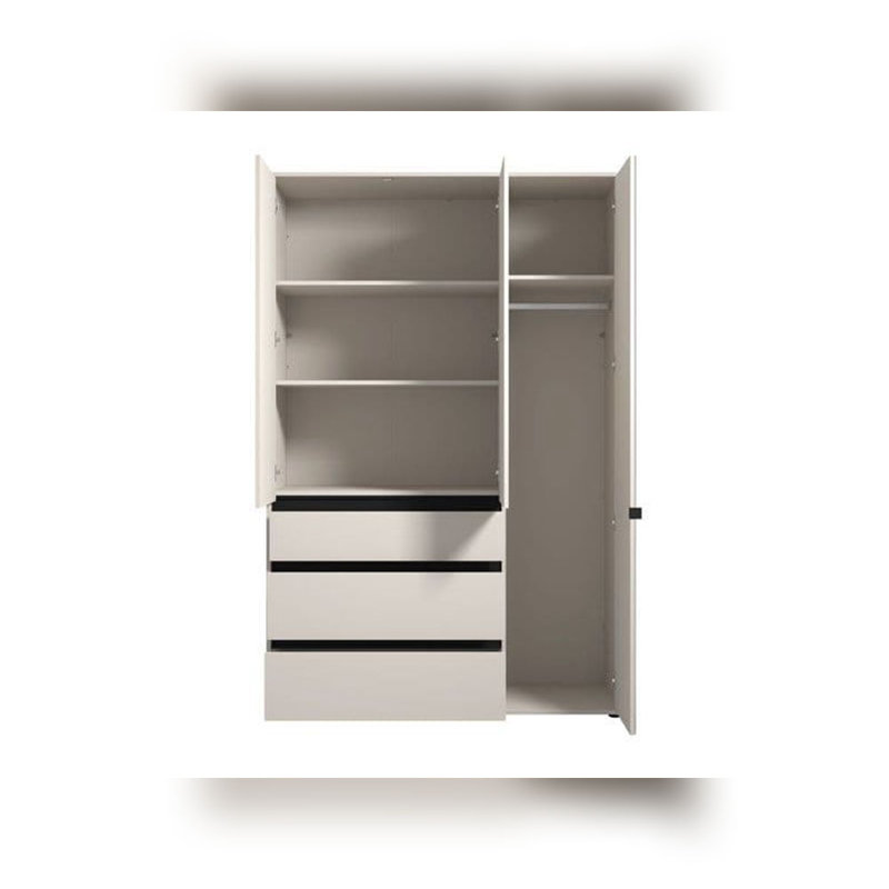 Solid + Manufactured Wood Wardrobe, Natural