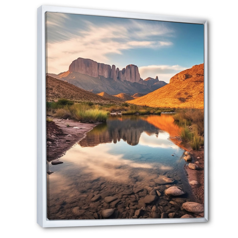 Texas Big Bend National Park, impression sur toile, H 44 po x l 34 po x P 1,5 po, Cadre flottant blanc