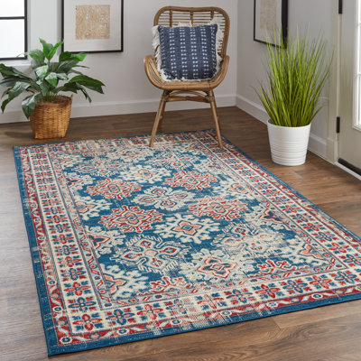 Tapis bleu / rouge Catoe