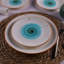 Ensemble d'assiettes en porcelaine 7 pièces Elegant, va au lave-vaisselle et au micro-ondes | Assiette de service: 9,8 x 9,8 x 0,8 pouces, assiettes à dessert: 7,5 x 7,5 x 0,8 pouces | Parfait pour recevoir et pour un usage quotidien, design durable et 