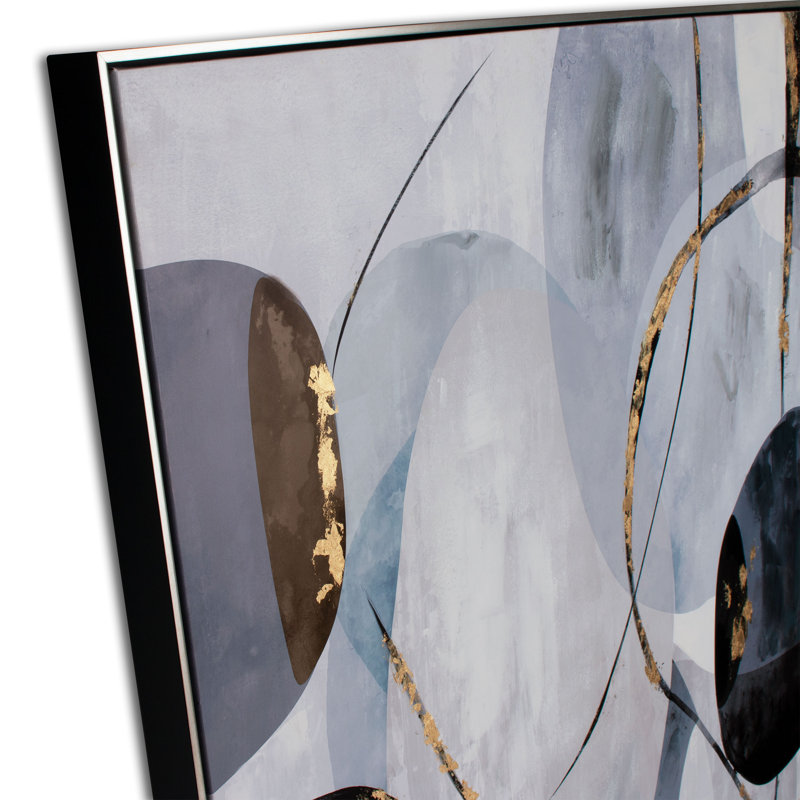 « Graphite »-reproduction d’art sur toile avec cadre flottant
