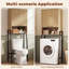 Armoire de rangement au-dessus de la toilette de 25 po, organisateur de salle de bain avec tablette réglable, rangement de salle de bain peu encombrant avec portes cannelées, armoire de toilette autoportante, chêne naturel-740710757