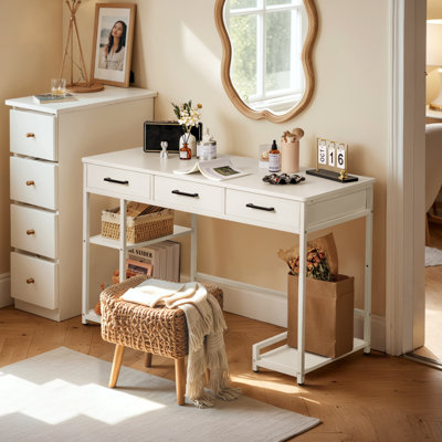47" Writing Desk With Drawers