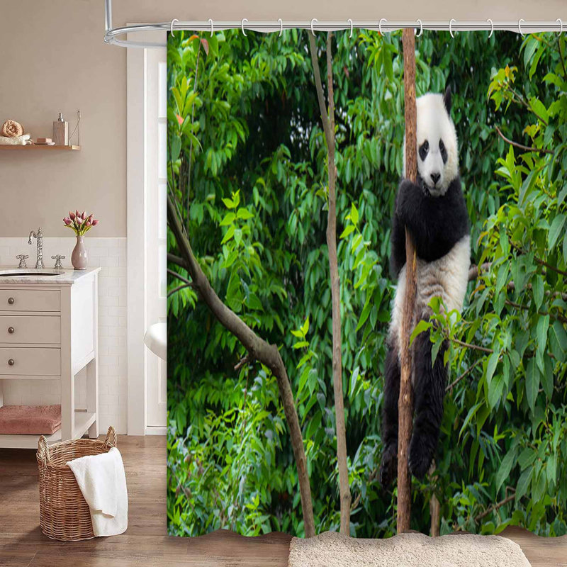 Rideau de douche Panda, 72" L x 78" W