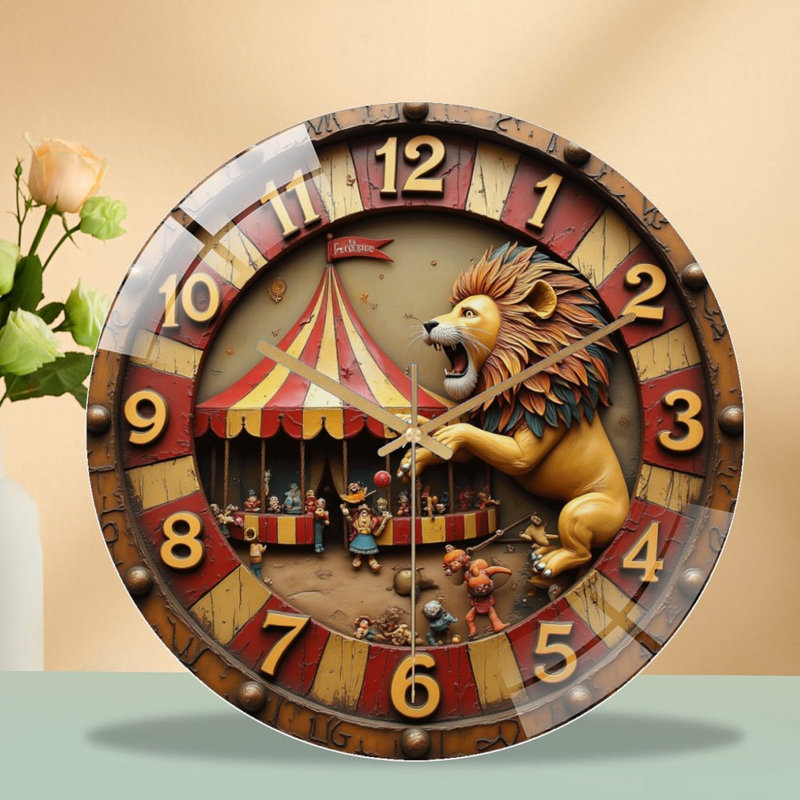 Horloge murale Lion
