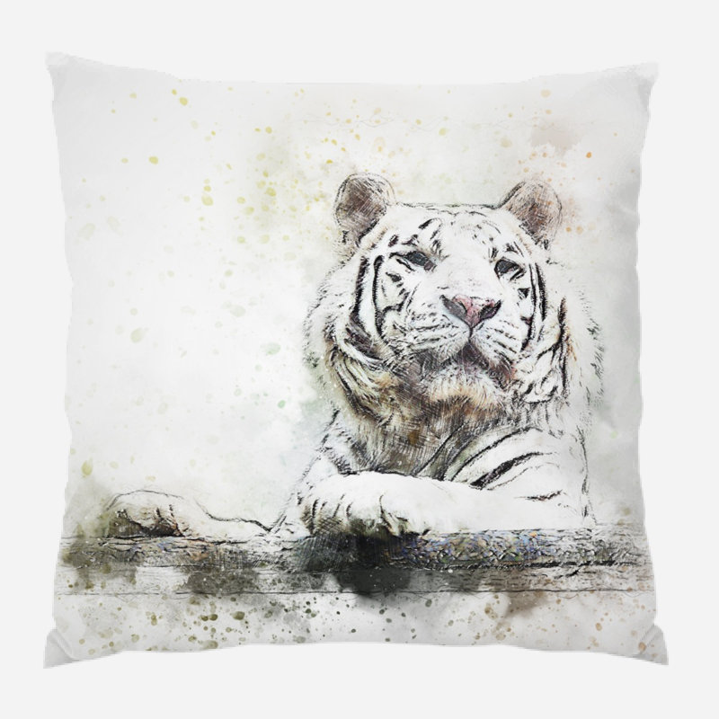 Coussin tiger Caja, Microsuède, Intérieur