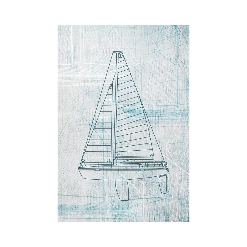 Daniela's Sailboat II by Aimee Wilson - Wrapped Canvas Gallery-Wrapped Canvas Giclée, 66.04 cm H x 45.72 cm W x 1.91 cm D