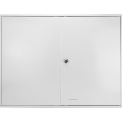 Armoire murale verrouillable à clé de 320 capacités, gris acier, poids de 21,23 lb, 21,5 po L 28,06 po x P 3,26 po, clés organisées avec capacité, monture en acier, fabriquée