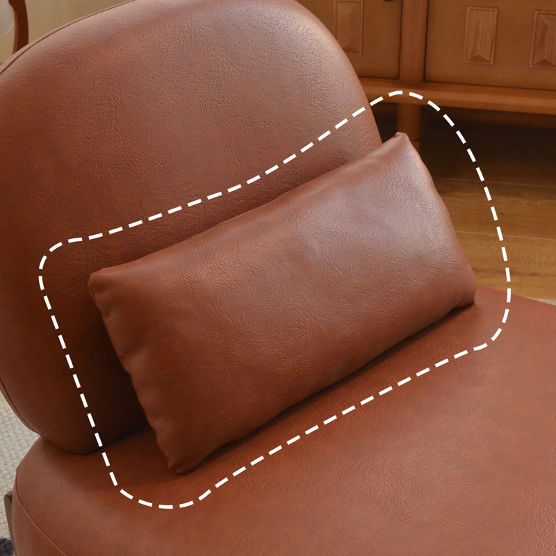 Chaise d'appoint avec pieds en bois massif, Brun