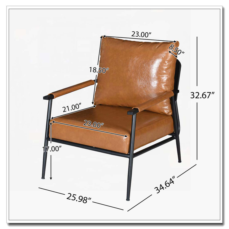 Fauteuil d'appoint en similicuir