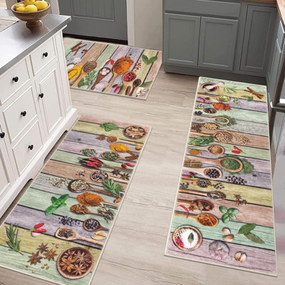  Non Slip Washable Kitchen Mats (Set of 3)