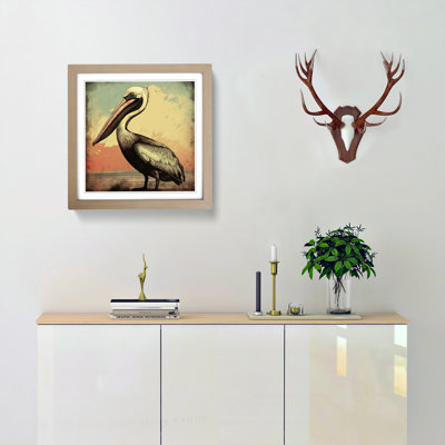 Pelican Retro Art No.1 - Framed Print