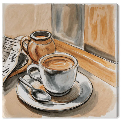 Sunday Coffee Canvas by Art Remedy