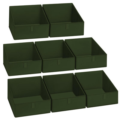 Fabric Storage Bins 8-Pack, Foldable Trapezoid Closet Organizer Baskets For Shelves, Sturdy Collapsible Storage Box For Clothes, Toys, Books, And Towels