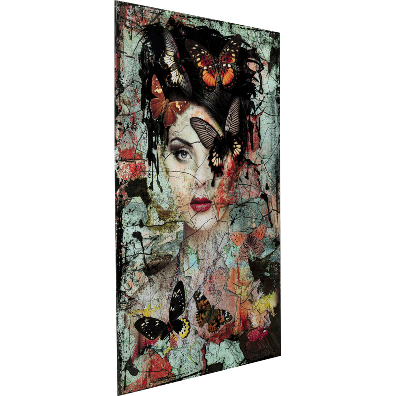 Lady Butterfly - Unframed Art Prints on Glass