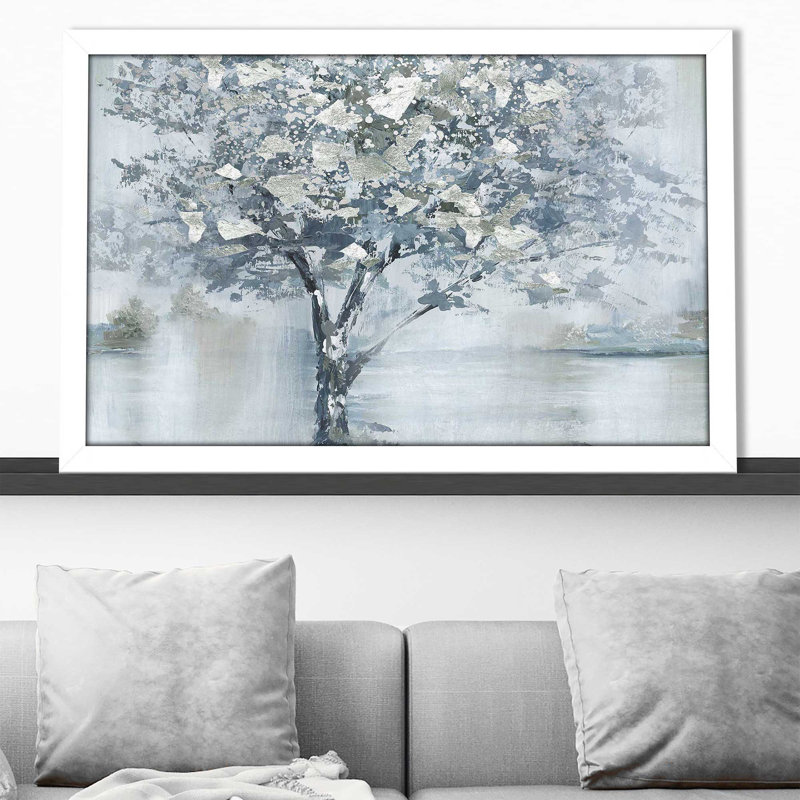 Feuillage d'automne par - Peinture, Cadre blanc, H 21,5 po x l 27,5 po x P 0,75 po