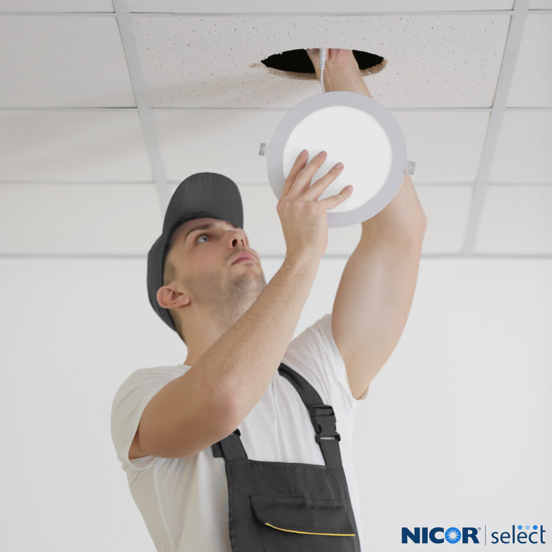 RELS 4'' Selectable Color Temperature 10.7 Watt Dimmable Air-Tight IC Rated LED Canless Recessed Lighting Kit, White