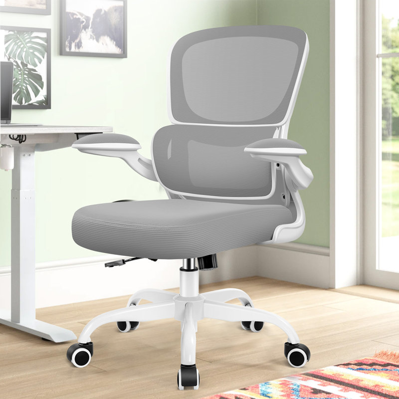 Chaise de travail Dickens, Gris clair / blanc