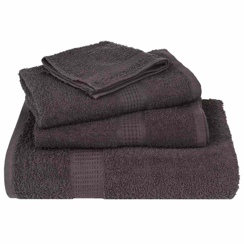 Besek 100% Cotton Bath Towels, 70 x 140 cm, Anthracite, 2