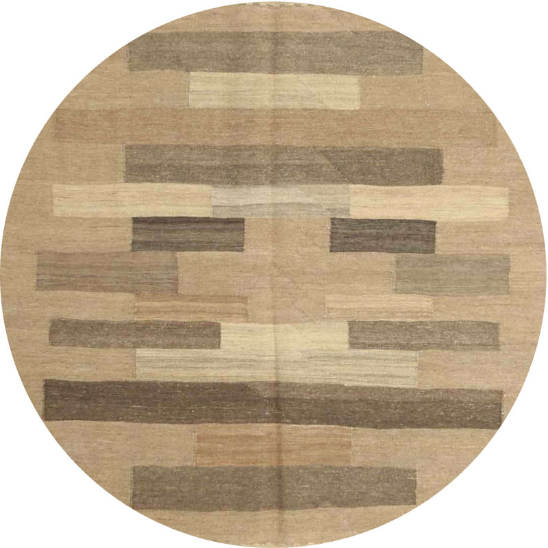 Tapis brun/gris zone contemporaine, Rond 6 pi
