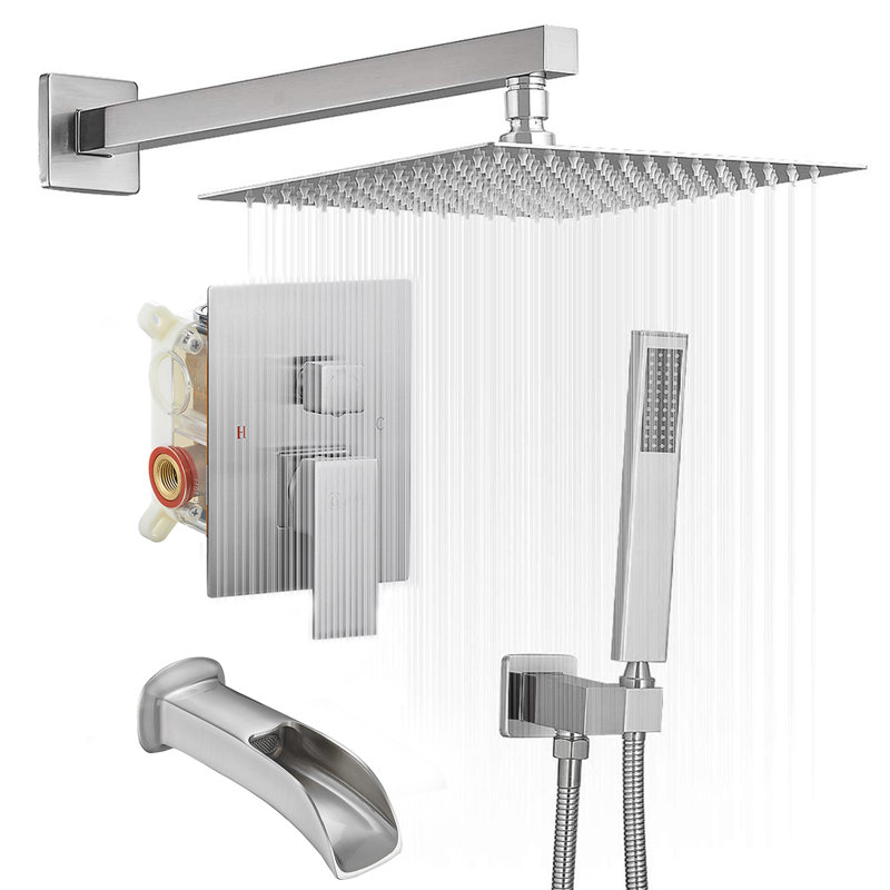 All-In-One Kit with Rough in-Valve, Brushed Nickel